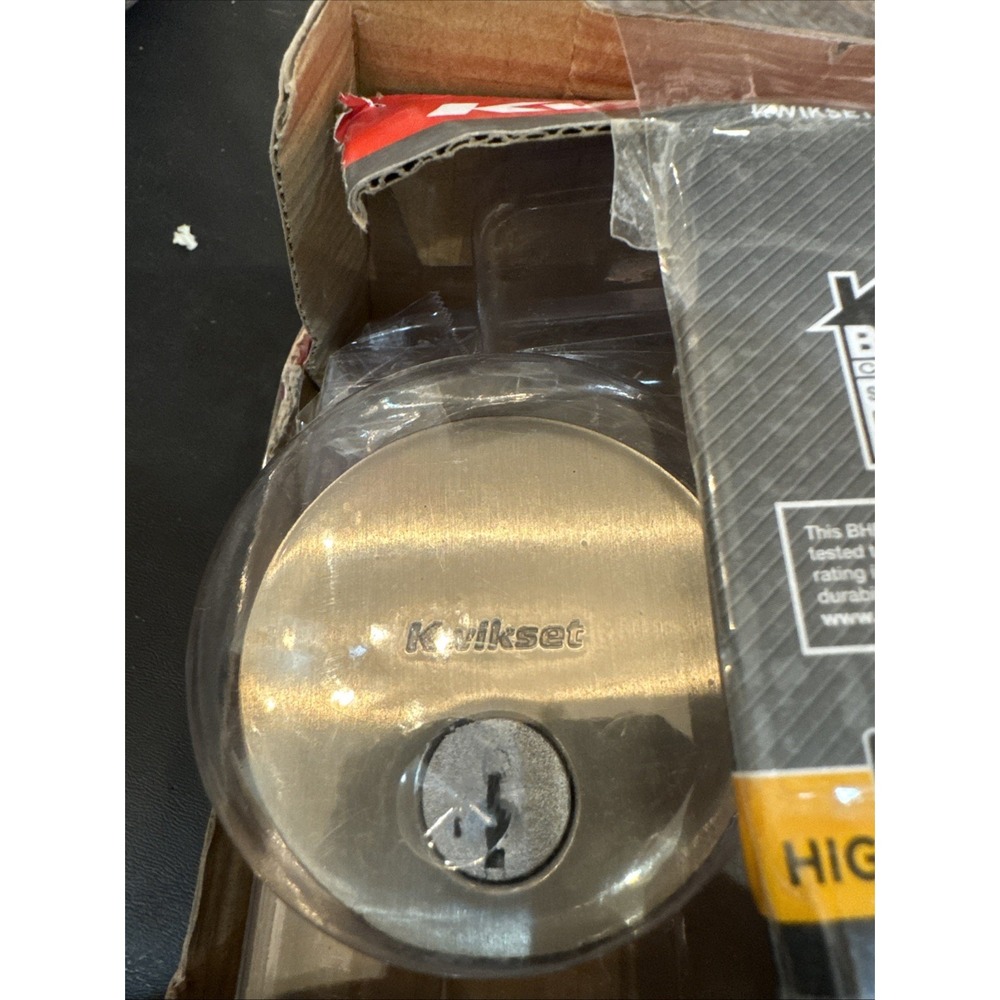 Kwikset Satin Nickel Single Cylinder Deadbolt with SmartKey